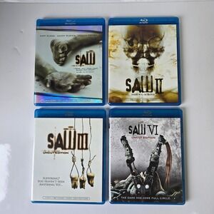 Saw 1-4 Blu-ray‎ Movie Lot Uncut Edition Horror Gritty